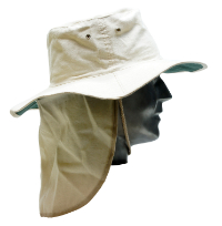 ON SITE SAFETY WIDE BRIM HAT WITH NECK FLAP - NATURAL LARGE/XL